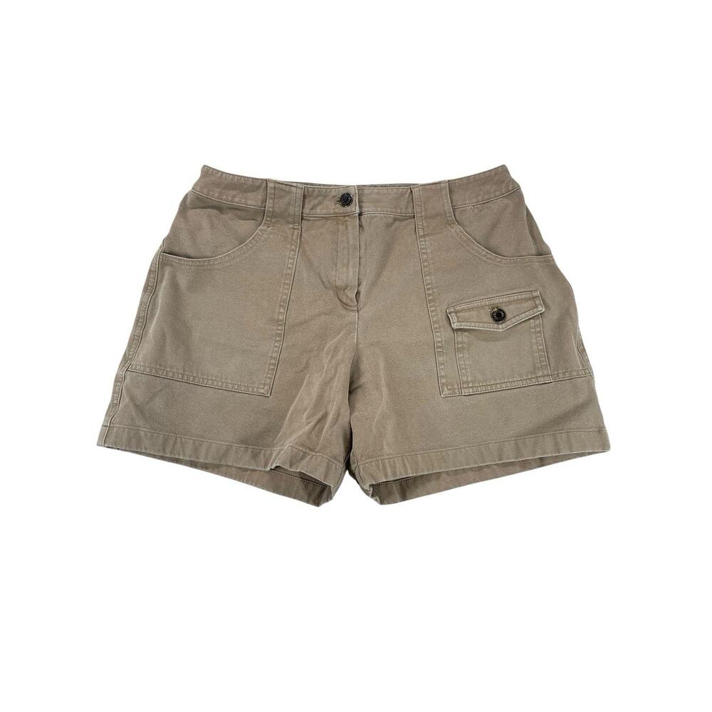 J Jill Chino Cargo Shorts Womens Sz 12P Stretch Outdoor Summer Hiking Utility